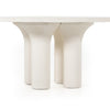 Parra Round Dining Table - White Concrete