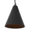 Grazia Small Pendant - Matte Black Plaster