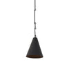 Grazia Small Pendant - Matte Black Plaster