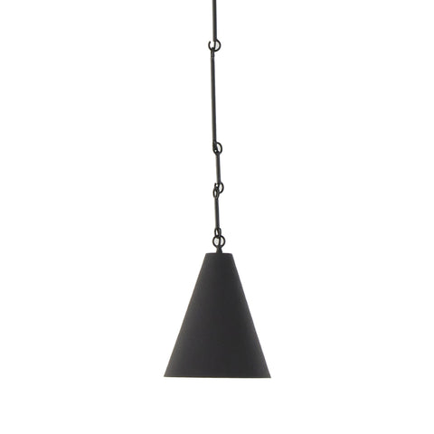 Grazia Small Pendant - Matte Black Plaster