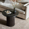 Ruben End Table - Smoked Black Cast Glass