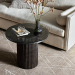 Ruben End Table - Smoked Black Cast Glass