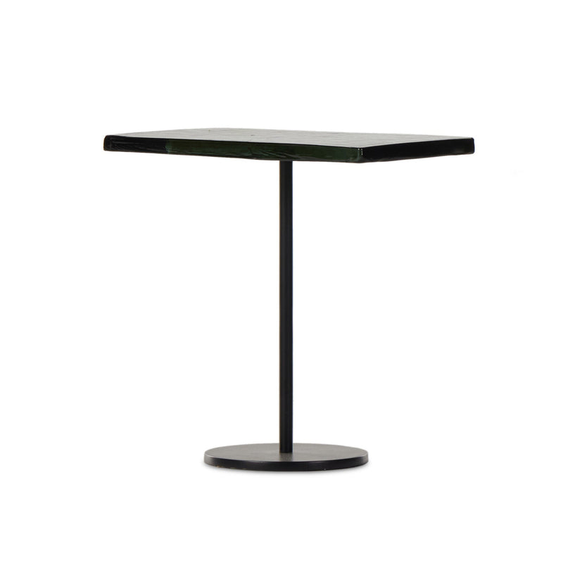 Zevon End Table - Moss Cast Glass