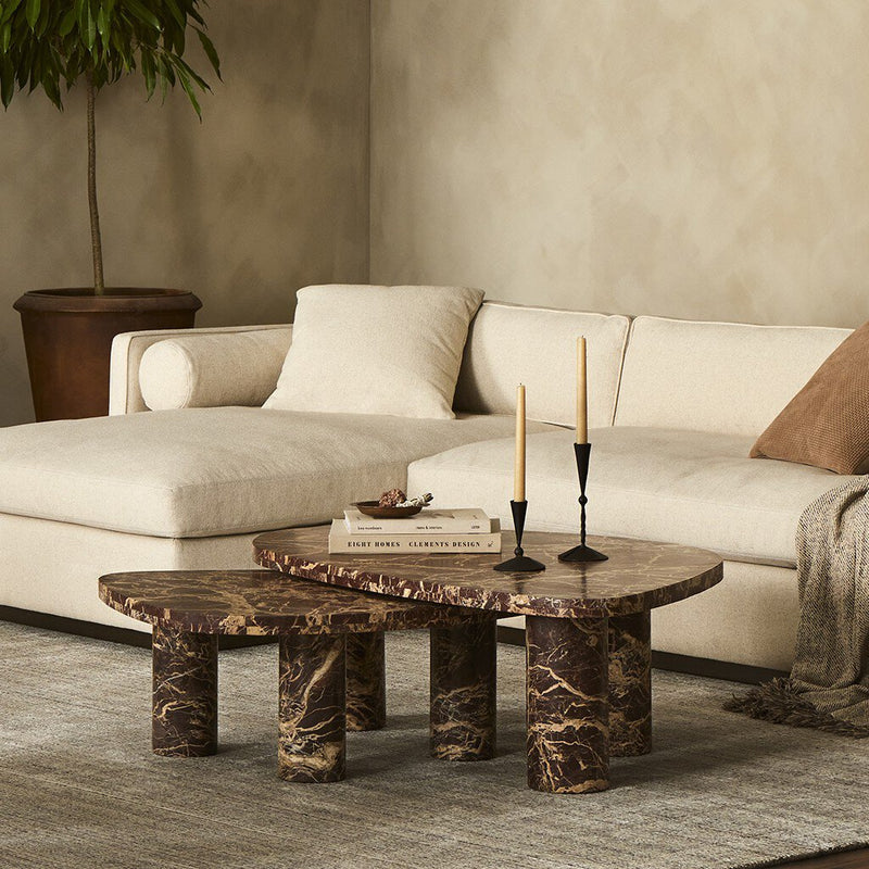 Zion Nesting Coffee Tables - Merlot Marble