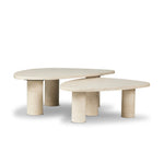 Zion Nesting Coffee Tables - Cream Marble