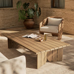 Joette Outdoor Coffee Table - Washed Brown-FSC