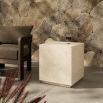 Oakland Square Outdoor End Table - Outdoor Cream Marble