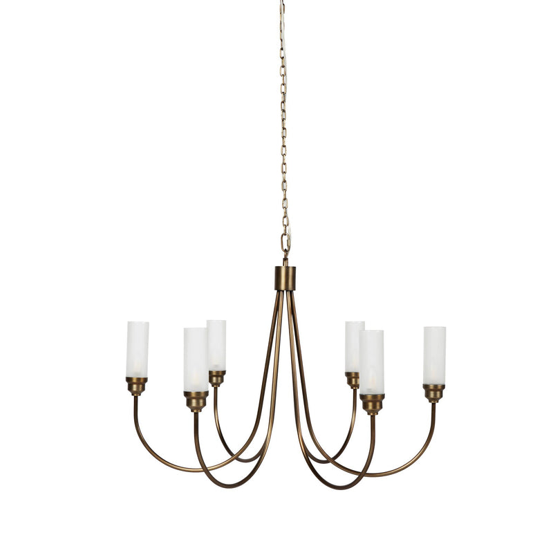 Darby Chandelier - Antique Brass Iron