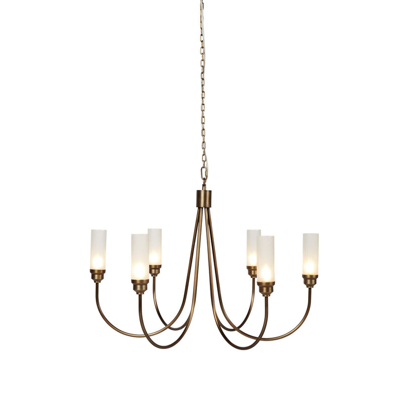 Darby Chandelier - Antique Brass Iron