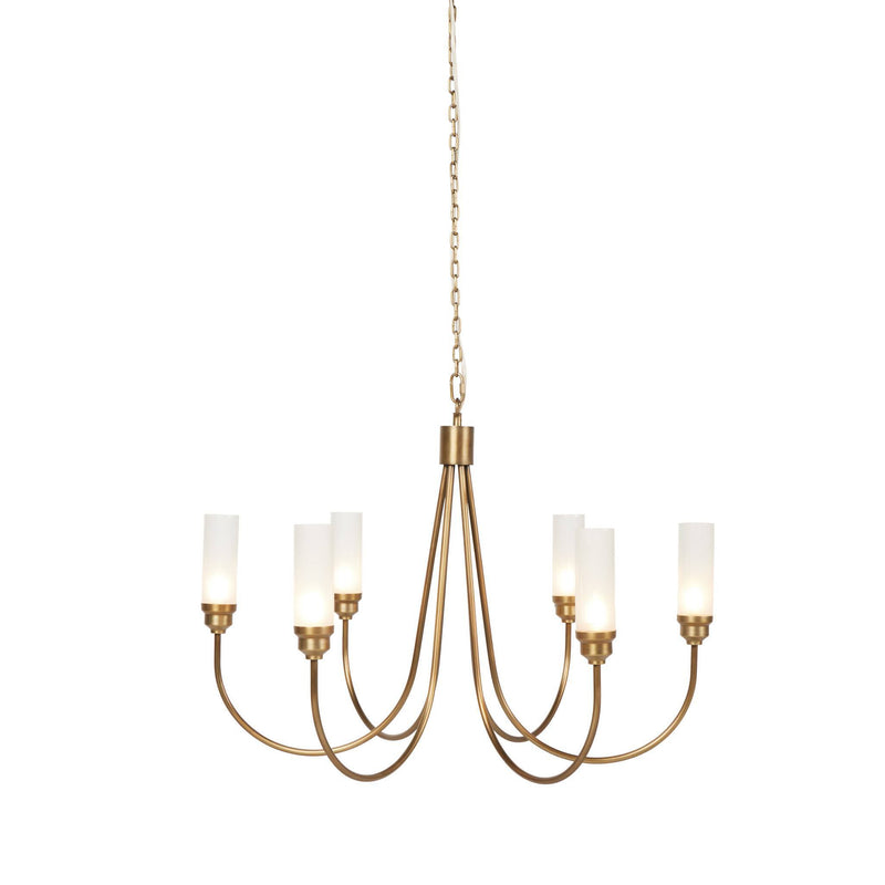 Darby Chandelier - Antique Brass Iron