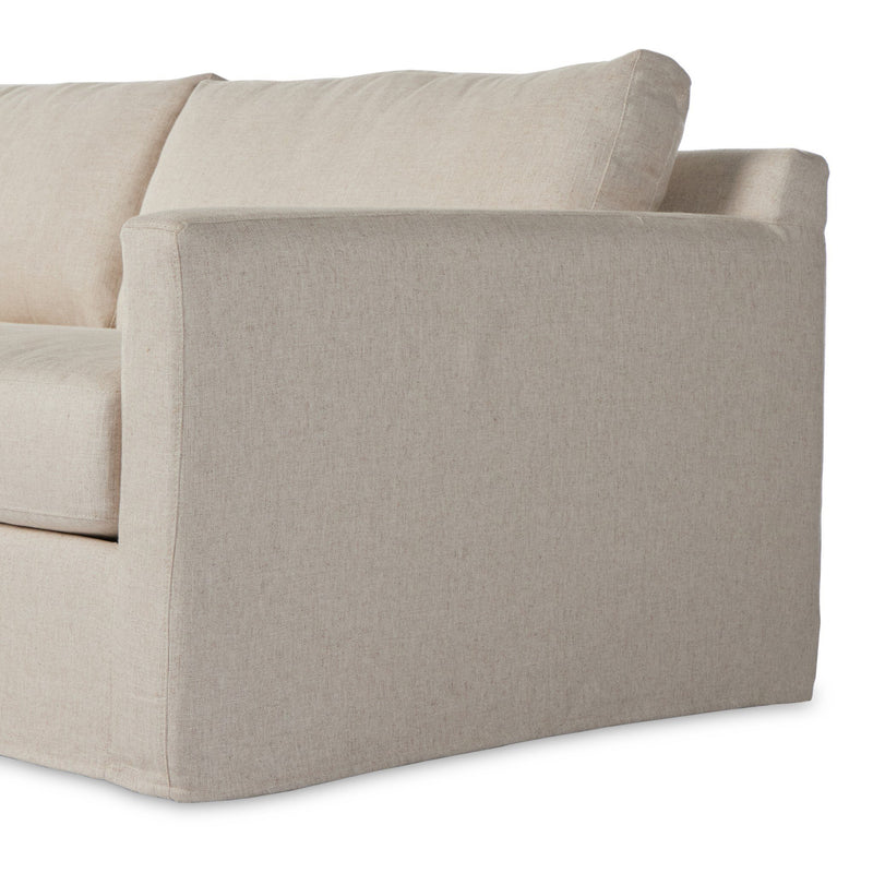 Hampton 2-Piece Slipcover Sectional - Evere Creme