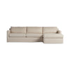 Hampton 2-Piece Slipcover Sectional - Evere Creme