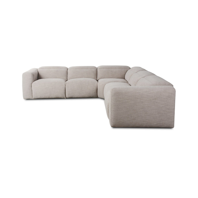 Radley Power Recliner 5-Piece Sectional - Laken Stone