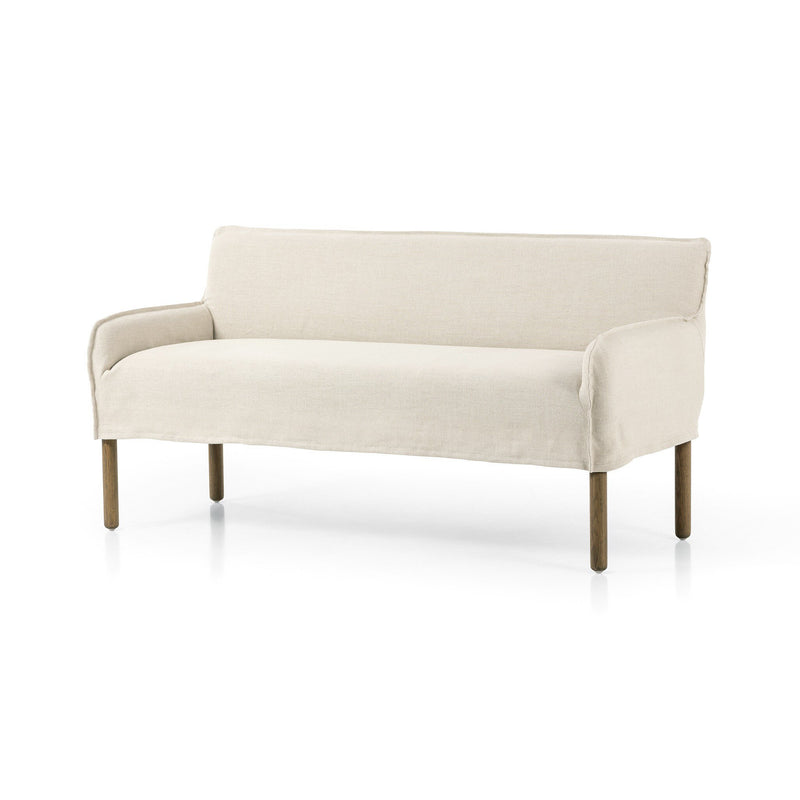 Addington Slipcover Bench - Brussels Natural