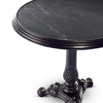 Iron Tea Table - Black Marble