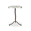 Sophie End Table - Veined White Marble