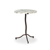 Sophie End Table - Veined White Marble