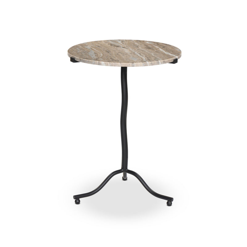 Sophie End Table - Creamy Taupe Marble