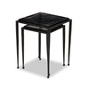 Dalston Nesting End Table Set - Smoked Black Cast Glass