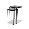 Dalston Nesting End Table Set - Smoked Black Cast Glass