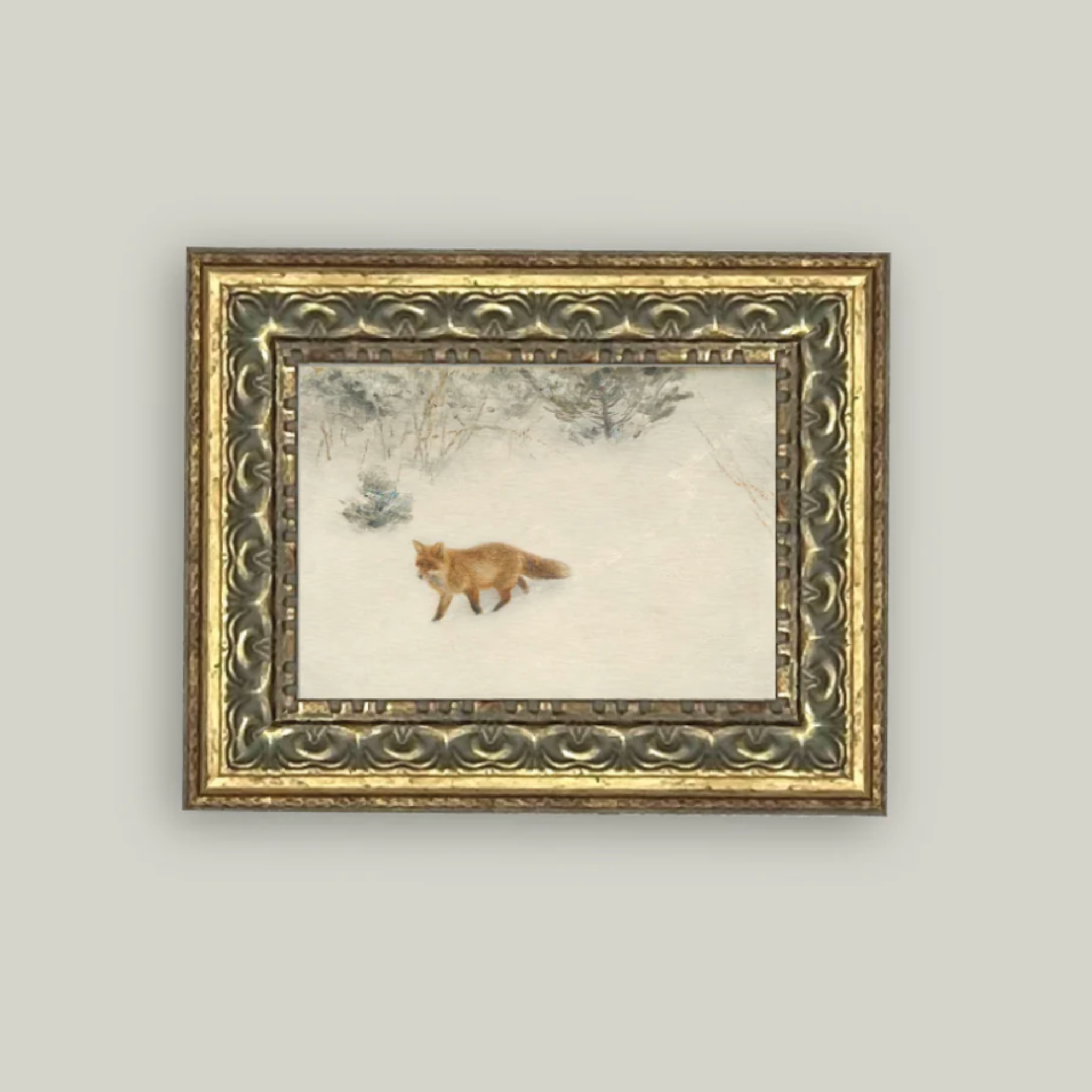 Fox In Winter Framed Art