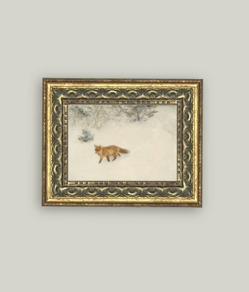 Fox In Winter Framed Art