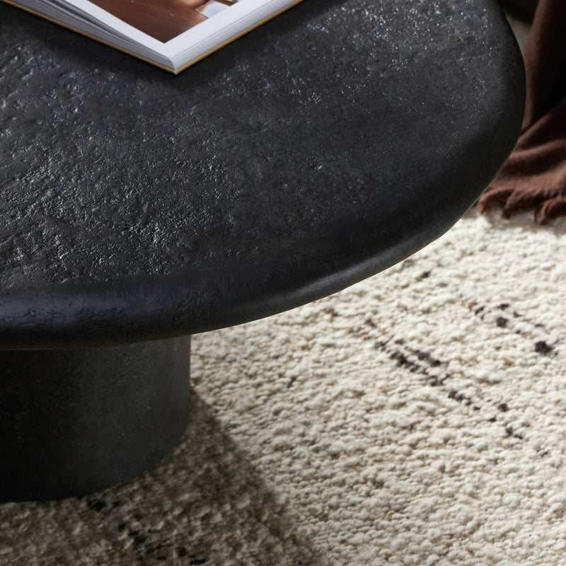 Bonnie Coffee Table - Textured Black Concrete