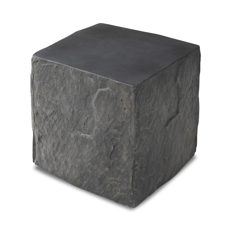 Lucius End Table - Smooth Black Concrete