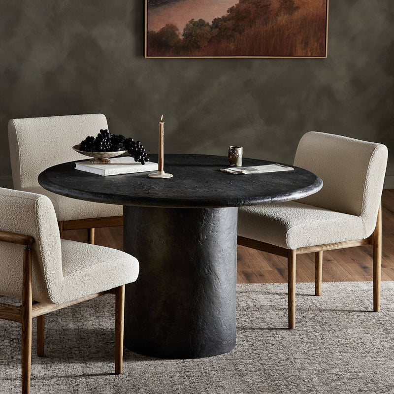 Bonnie Dining Table - Textured Black Concrete