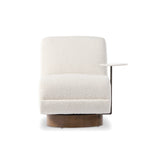 Bronwyn Swivel Chair + Side Table - Knoll Natural