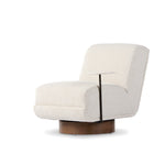 Bronwyn Swivel Chair + Side Table - Knoll Natural