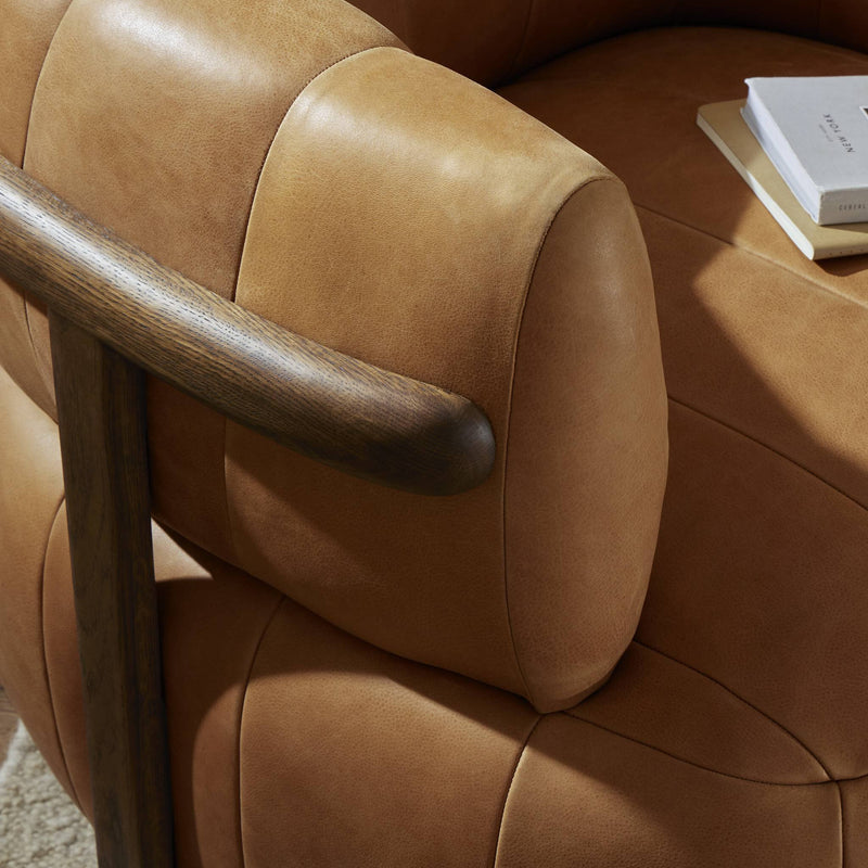 Doss Swivel Chair - Palermo Cognac