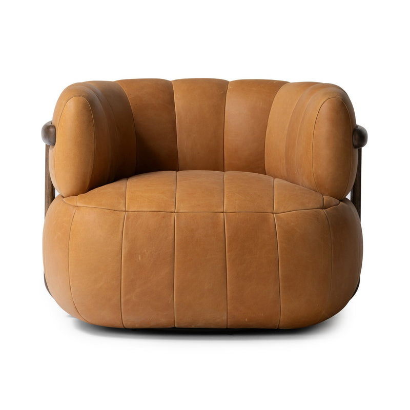 Doss Swivel Chair - Palermo Cognac