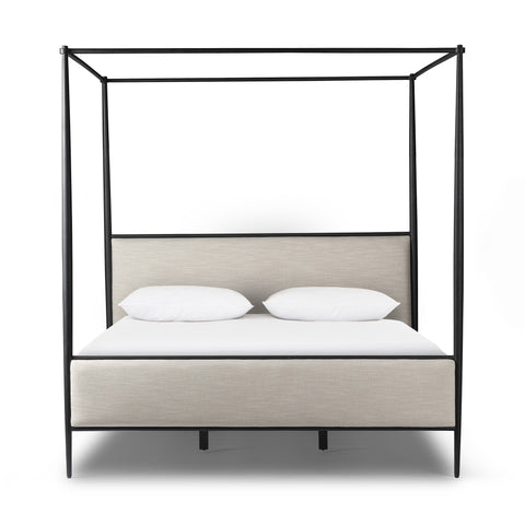 King Xander Canopy Bed - Savoy Parchment