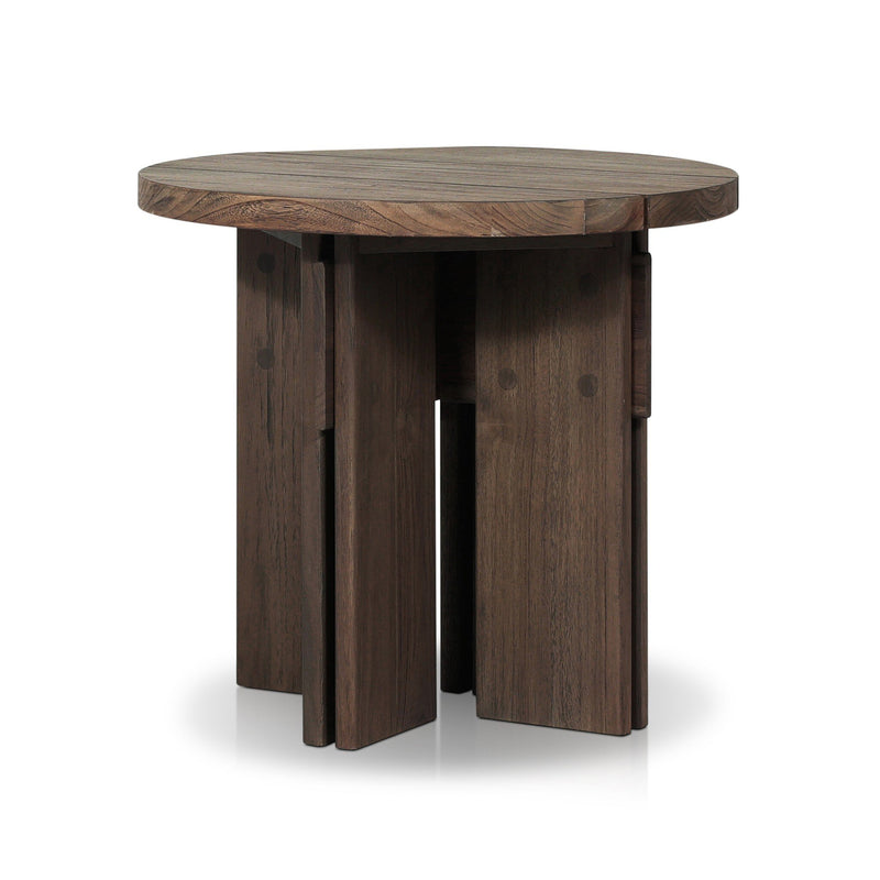 Railay Outdoor End Table - Stained Toasted Brown-FSC