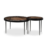 Yoko Nesting Tables - Smoked Brown Cast Glass