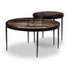 Yoko Nesting Tables - Smoked Brown Cast Glass