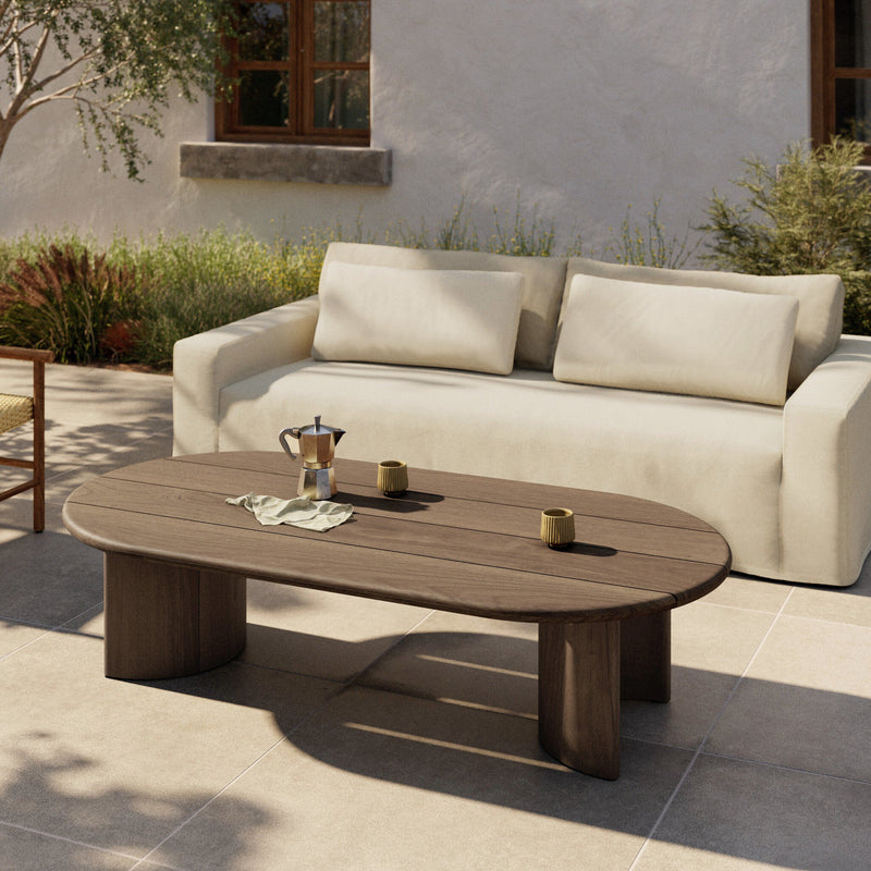 Paden Outdoor Coffee Table - Stained Toasted Brown-FSC