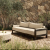 Chapman Outdoor Metal Sofa-106" - Concha Fog