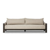 Chapman Outdoor Metal Sofa-106" - Concha Fog