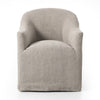 Cove Dining Chair With Casters - Heather Twill Stone