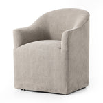 Cove Dining Chair With Casters - Heather Twill Stone