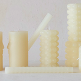 Hobnail Taper Candle, Unscented