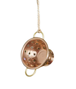 Hammered Copper & Gold Colander Ornament