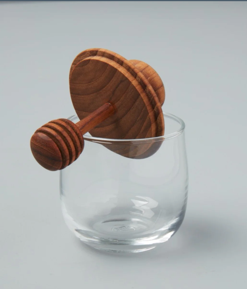 Honey Jar, Teak and Glass - Mini