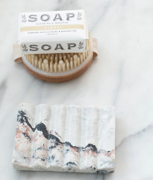 Carved Marble Soap Dish (Each One Will Vary)