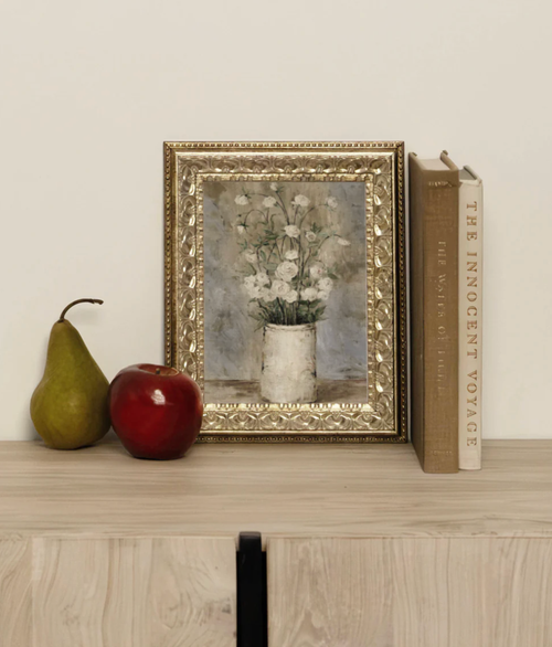 Long Stem White Roses Framed Art