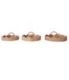 Decorative Braided Bankuan & Rattan Scalloped Tray with Handles