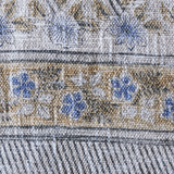 Handloom Cotton Throw w/ Multicolor Block Print