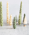 Unscented Tree Shaped Taper Candles - Forest Green